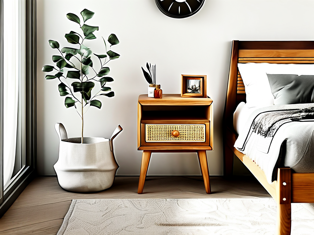 欧溢实木床头柜细节展示