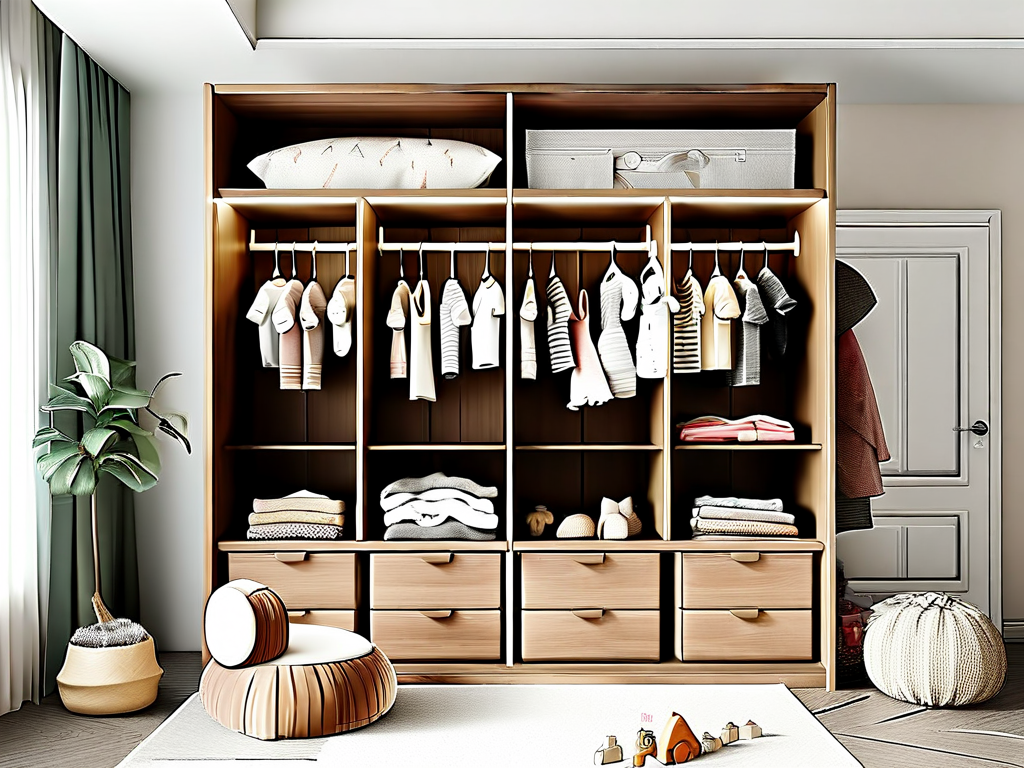 欧溢实木衣柜内部结构